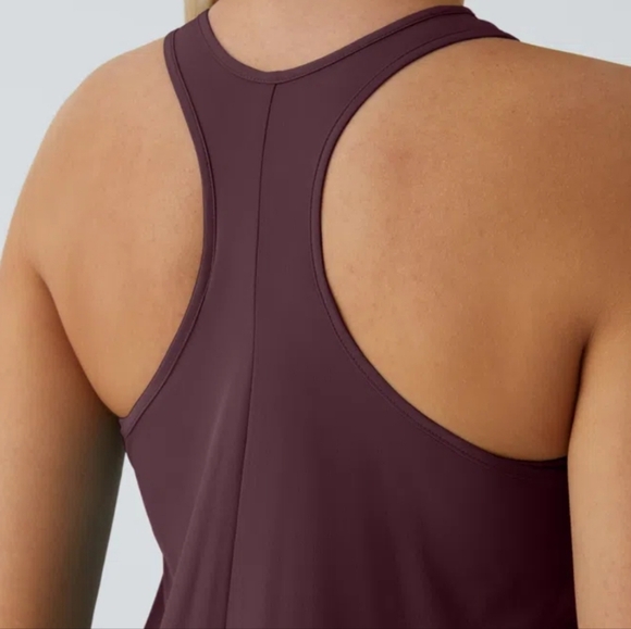 Halara Breezeful Racerback High Low Flowy Midi Dress Amaranth XS - Picture 4 of 14